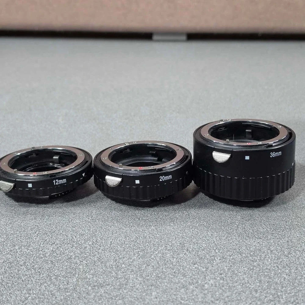 Meike Extension Tube Set Nikon AF 12mm 20mm 36mm Black Excellent DG Macro Rings